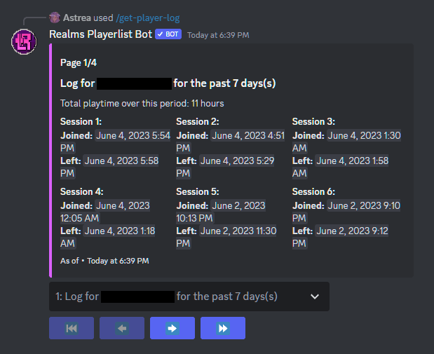 Picture of how /get-player-log looks like.