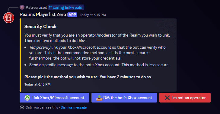 An example of the security check.